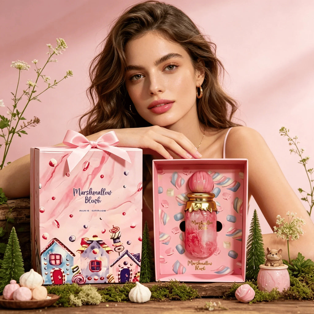 2026 Hot Paris Corner Marshmallow Blush EDP, Unique Gourmand Marshmallow Strawberry Perfume for Women, Long-Lasting Sweet Scent