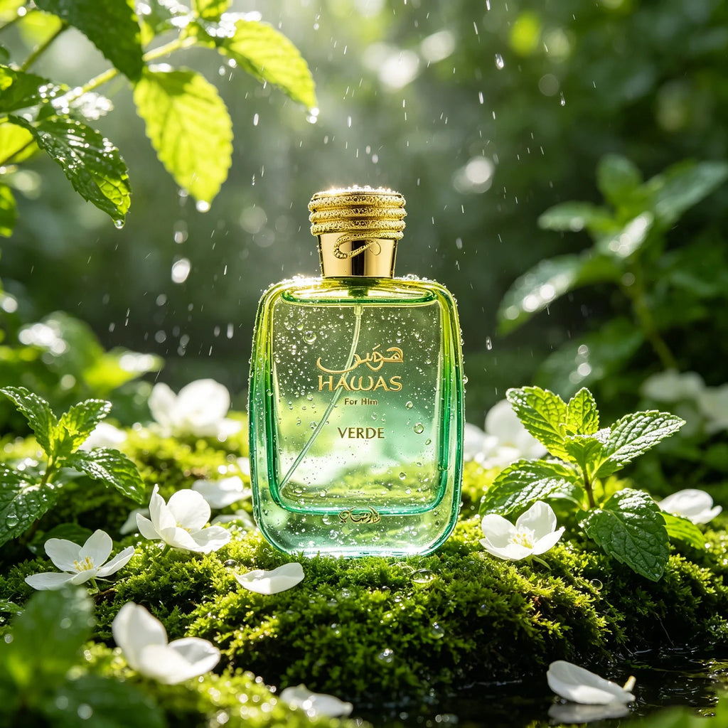 Rasasi Hawas Verde Eau de Parfum Spray for Men – Fresh Green Citrus & Aromatic Woody Scent, Long-Lasting Premium Arabian Fragrance, Perfect Gift, 3.4 fl oz / 100 ml